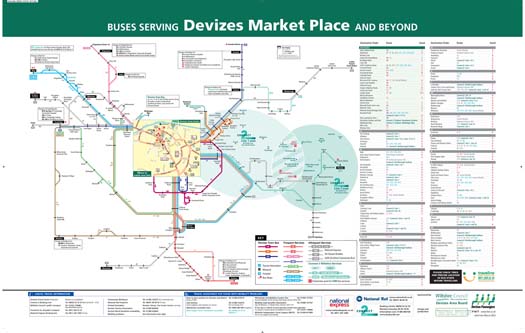 Devizes Bus Spider Map